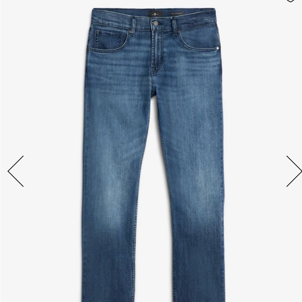 7 For All Mankind Men's Indigo Straight Jeans